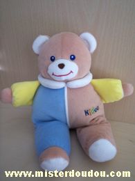 Doudou Ours Kidoo Beu beige jaune 