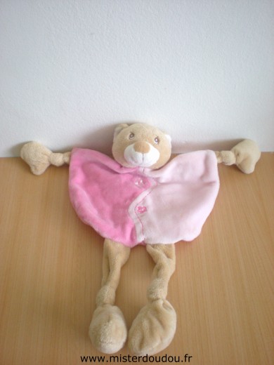 Doudou Ours Kimbaloo Rose 