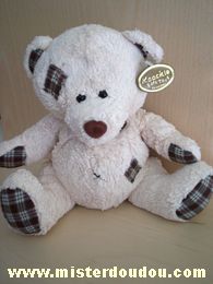 Doudou Ours Koochie Ecru 