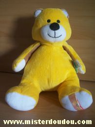 Doudou Ours Ks kids Jaune Bobby