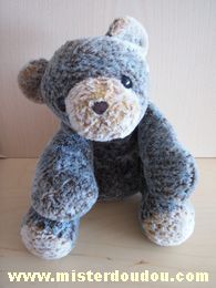 Doudou Ours Lascar Marron gris 