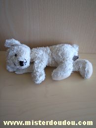 Doudou Ours Les petites marie Blanc Ours couché