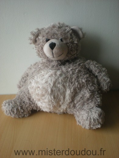 Doudou Ours Les petites marie Gris 