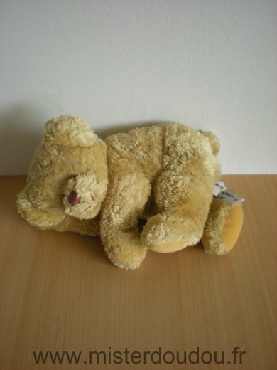 Doudou Ours Les petites marie Raynaud ours qui dort marron 