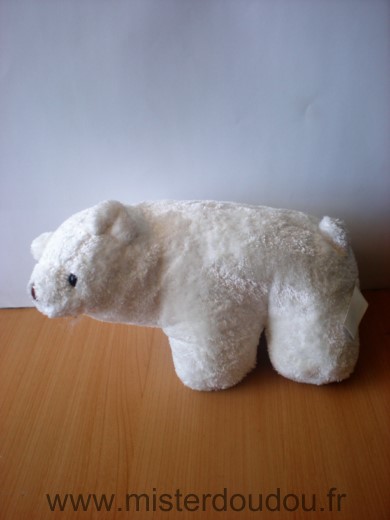 Doudou Ours Lestra Blanc 