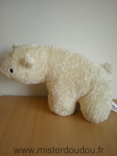 Doudou Ours Lestra Ours polaire ecru 