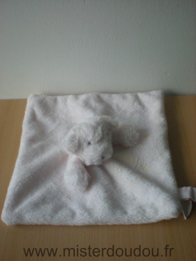 Doudou Ours Lili gaufrette Rose 