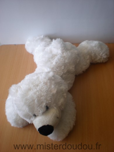 Doudou Ours Logitoys Blanc allonge 