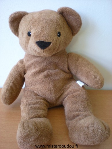 Doudou Ours Lr Marron Très bon état général mais une couture recousue dans le dos.