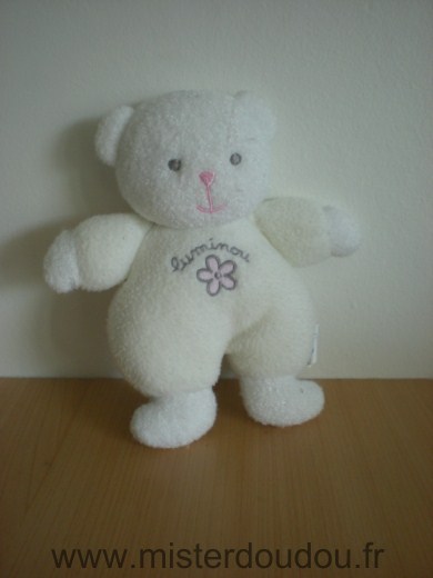 Doudou Ours Luminou Blanc 