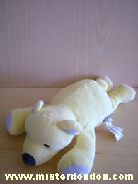 Doudou Ours Marese Jaune mauve 