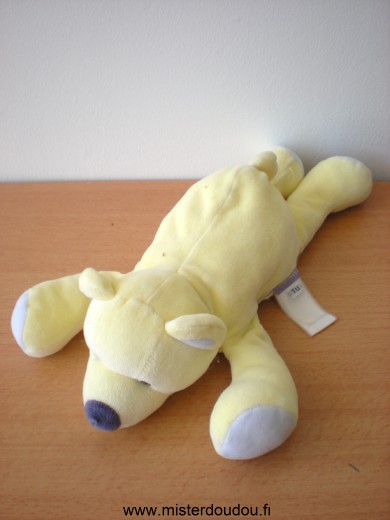 Doudou Ours Marese Jaune mauve 