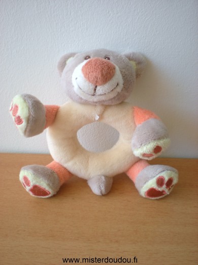 Doudou Ours - Marque non connue - Beige jaune orange 