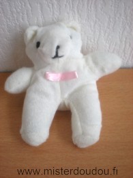 Doudou Ours - Marque non connue - Blanc en tissus éponge 