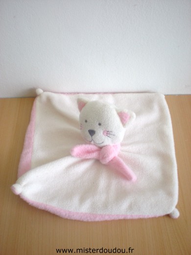 Doudou Ours - Marque non connue - Blanc rose En tissus polaire