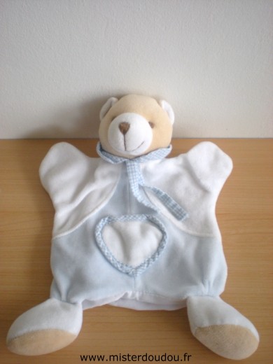 Doudou Ours - Marque non connue - Bleu blanc 