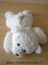 Doudou Ours - Marque non connue - Ecru Billes marrons pour les yeux, nez cousu marron