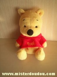 Doudou Ours - Marque non connue - Jaune tshirt rouge 