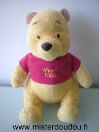 Doudou Ours - Marque non connue - Jaune tshirt rouge winnie the pooh 