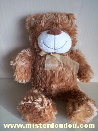 Doudou Ours - Marque non connue - Marron blanc 