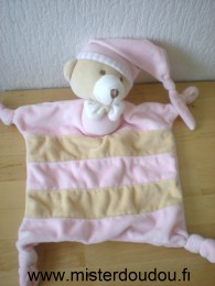 Doudou Ours - Marque non connue - Rose et beige dessus, rose dessous 