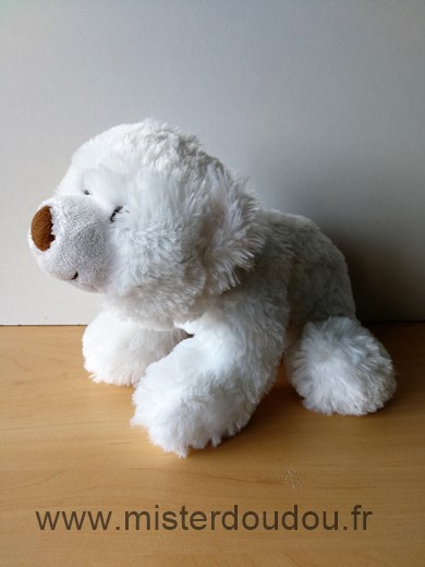 Doudou Ours Maxita Peluche blanc 