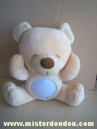 Doudou Ours Mgm Beige Bon état extérieur mais boite lumineuse ne fonctionne pas.