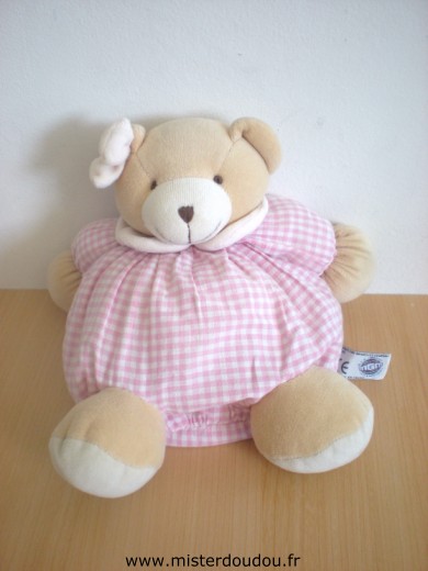 Doudou Ours Mgm Vichy rose 