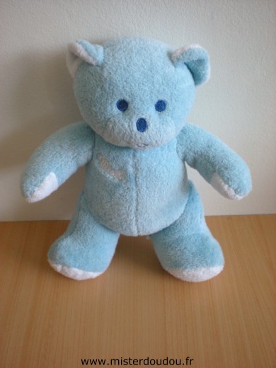 Doudou Ours Mustela Bleu 