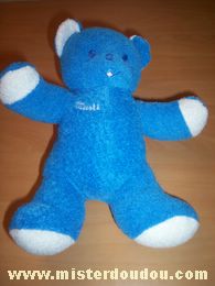 Doudou Ours Mustela Bleu 