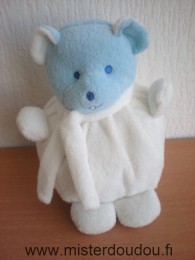 Doudou Ours Mustela Bleu blanc 