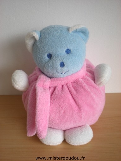 Doudou Ours Mustela Rose bleu 