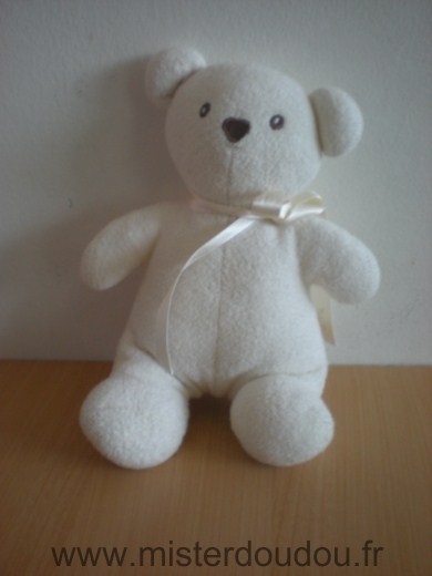 Doudou Ours Natura pura Blanc 