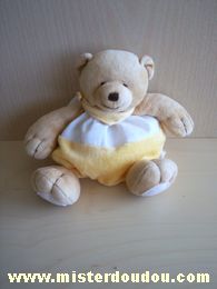 Doudou Ours Nature et découvertes Beige écru jaune 