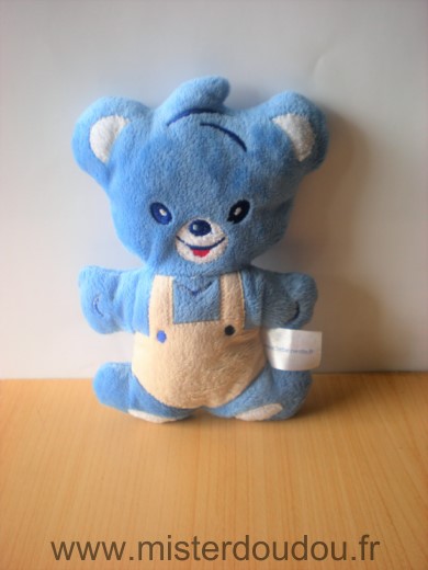 Doudou Ours Nestle Bleu beige 