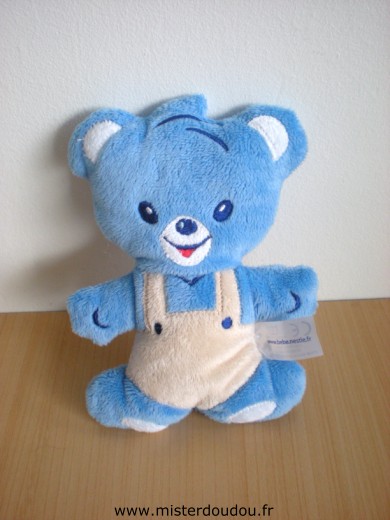 Doudou Ours Nestle Bleu beige 