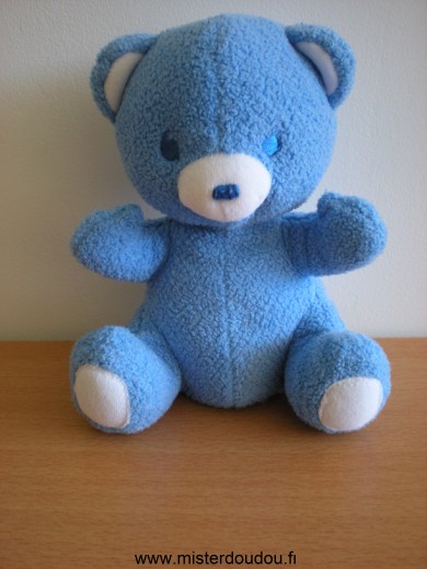 Doudou Ours Nestle Bleu blanc 