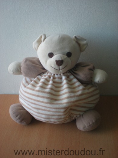 Doudou Ours Nico dingo Beige blanc 