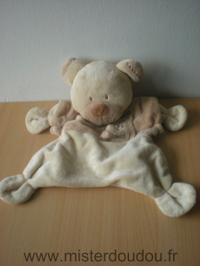 Doudou Ours Nicotoy Beige marron 