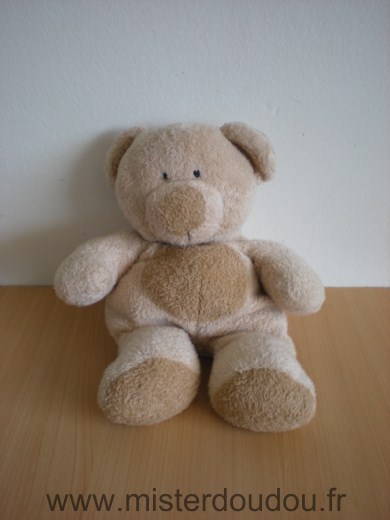 Doudou Ours Nicotoy Beige marron 