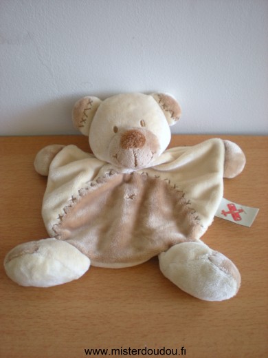 Doudou Ours Nicotoy Beige marron 