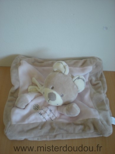 Doudou Ours Nicotoy Beige rose 