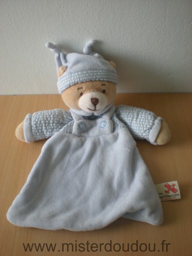 Doudou Ours Nicotoy Bleu 