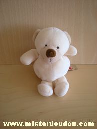 Doudou Ours Nicotoy Ecru Petit modèle