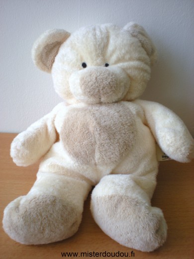 Doudou Ours Nicotoy Ecru beige Grand modèle