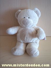 Doudou Ours Nicotoy Ecru rond beige 