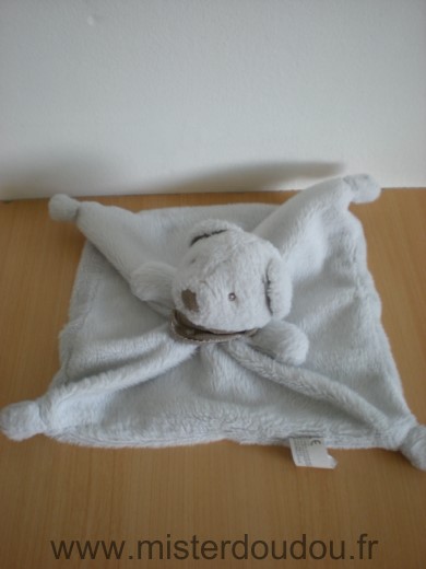 Doudou Ours Nicotoy Gris foulard beige 