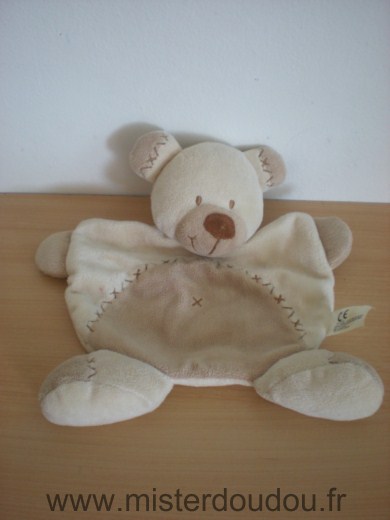 Doudou Ours Nicotoy Marron beige 