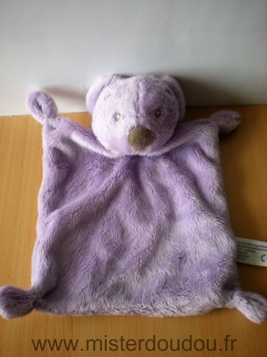 Doudou Ours Nicotoy Simba toys mauve 