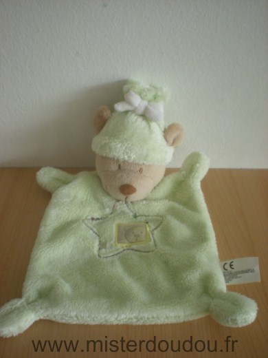 Doudou Ours Nicotoy Vert etoile 